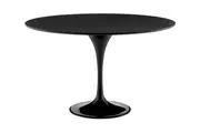 Matt Blatt Eero Saarinen Round Tulip Dining Table in Black Ash Veneer Replica (Black, 120cm)