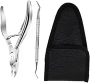 Generic 1 Set Manicure 2-piece Set Nails Polish Nippers Scissors Cuticle Manicure Trimmer Pro Pedicure Manicure Tools Para Fingernail Nail Clippers Trimmer Press Kit Silver Stainless Steel