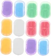 WOONEKY Convenient Portable Soap Sheets 12 Boxes of Travel Hand Wash Sheets Perfect for Outdoor Activities Emergencies