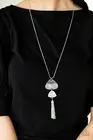 Tide You Over Silver Necklace Paparazzi New