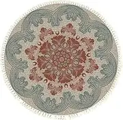 SOGA 90cm Mandala Round Rug Boho Design Hippie Area Rug Anti-Slip Doormat, Home Decor