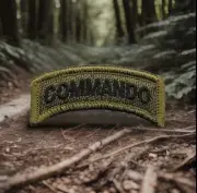 Olive Green Commando Patch Tab Fits For VELCRO® BRAND Loop Fasteners