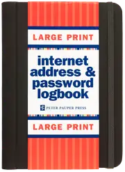 Peter Pauper Press The Personal Internet Address & Password Logbook Large Print 321701