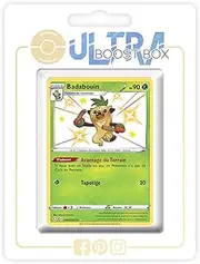my-booster SWSH045-FR25-UB-SV005 Badaboin (Chimstix) SV005/SV122 Secret Dazzling Myboost X Epée et Bouclier 4.5 Destinées Radieuses Box of 10 French Pokémon Cards