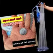 7-8mm Small Mesh Hole Cast Net Sardines Fishing Network USA Hand Throw Cast Net