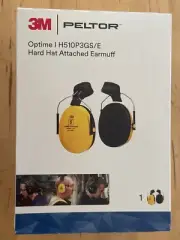 New 3M Peltor Optime H510P3GS/E Hard Hat Attached Earmuff Yellow 26db Class 5