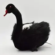 [HANSA] Swan Plush Toy, 27 cm Height, Black