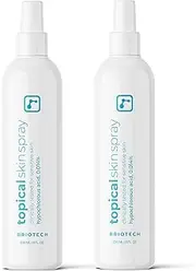BRIOTECH Topical Skin Spray, Hypochlorous Acid Spray for Body & Face, Eyelid Cleanser, HOCl Facial Mist, Support Against Irritation, Calm Redness, Soothe Foot & Scalp, 8 fl oz ea, 2 ct