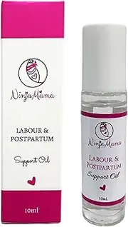 Ninja Mama Clary Sage Labour & Postpartum Support Oil. Postpartum Essential for New Mum Labour & Delivery Hospital Bag.
