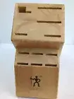 J. A. Henckels International 11 Slot Hardwood Knife Storage Block Oak Finish NEW