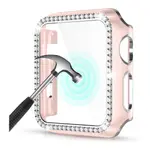 BLING GLASS+保護套適用於 APPLE WATCH 錶殼 44MM 45MM 41MM 40MM 鑽石保險槓+