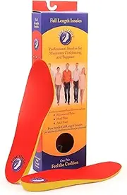 Pure Stride Full Length Insoles, Comfort Insoles - Shoe Insert & Support for Metatarsals, High Arch, Flat Feet - Pain Relief for Plantar Fasciitis, Arch, Heel, Gen2, M 9-9.5/W11-11.5