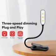 USB Rechargeable Small LED Reading Book Light W/ Flexible Clip Table Desk Lamp