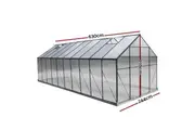 Aluminium Greenhouse Polycarbonate Large Green House Garden 6.3M