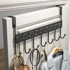 Black Clothes Storage Rack Iron Key Holder Towel Coat Rack Living Room