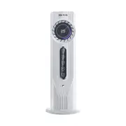 Tower Fan, Bladeless Desk Fan with 6 Speeds, Quiet Cooling, USB Plug-in Compact and Portable, Ideal for Bedroom, Home Office (White)