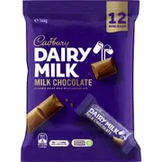 Cadbury Milk Chocolate Share Pack 12 Mini Bars 144g