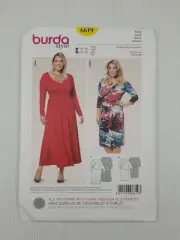Burda Sewing Pattern 6619 Women's Dress Pattern Size US 18-28 EUR 44-54 NEW
