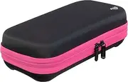 ButterFox Large Switch Case for Nintendo Switch, Fits Wall Charger AC Adapter and Slim Protective Case - Pink/Black
