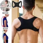 Black Body Brace Belt Soft Posture Corrector New Bad Back Correction Unisex