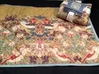 WILLIAM MORRIS Standard Pillow Shams Strawberry Thief Ochre 2 PC Set NEW
