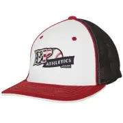 BP Athletics USA Logo Baseball/Softball Trucker Hat 404M - White/Red/Navy - S/M