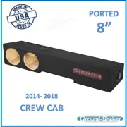 2014-2018 GMC Sierra Crew Cab Truck RED Sub Box 8" Dual Subwoofer Enclosure