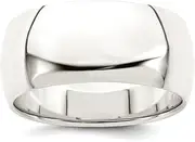 [JewelryWeb] 925 Sterling Silver Solid Polished Half Round Engravable 9mm Half Round Band Ring Jewelry Gifts for Women - Ring Size Options Range: H to Z