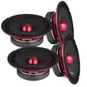 4 DS18 PRO-X6.4BMSL 400W Max 6.5" Slim Midrange Speaker and Bullet 4 Ohm Shallow