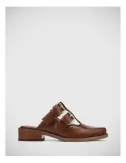[Wittner] Finn Leather T-Bar Mule in Milk Chocolate