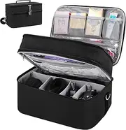 [Rsobl] Lock Box Travel Bag with Steel Combination Lock,Toy Storage Bag Organizer Case for Women and Men