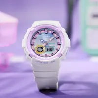 在飛比找momo購物網優惠-【CASIO 卡西歐】BABY-G 粉彩 可愛休閒雙顯手錶(