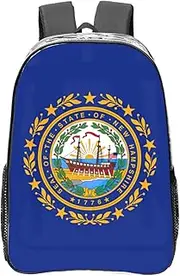 HJLUUFT New Hampshire state flag print Clear Backpack for Stadium Events, Small Clear Backpack for Concert Festival Sports