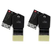 2x Jasart Elevate Professional Art/Craft Painting Flat Paddle Brush 2"/50mm BLK