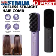 Portable Hair Straightener Brush Cordless Wireless Mini Hair Straightener Brush