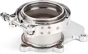 XTevu Flange to V Band Adaptor, Stainless Steel Turbo Flange for Holsets WH1C HX35 HX35W Downpipe Turbo Flange to 3 V Band Adaptor