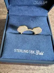 Crislu 2024 Mickey Ears Gold Ring Size 7 - SIGNED BOX