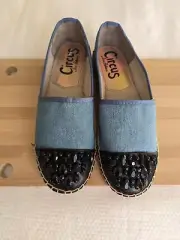 Sam Edelman Women's Circus Embellished Chambray Loretta Espadrille Size 6.5
