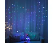 Heart Shape Curtain Lights Waterproof Twinkle String Lights Home Decor Lights For Wedding Valentine Tv Backdrop Decoration