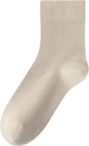 [Yizelli] 3 Pairs Mid Crew Socks for Women Girls Modal Casual Athletic Socks for Spring Fall