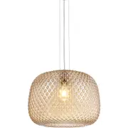CLA Lighting Labu Interior Dome Glass with Segments Pendant Light Amber