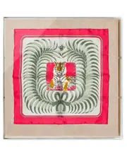 Wexel Art Herms Tiger Royal Silk Scarf Shadowbox