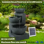 Gardeon Water Fountain Features Solar Outdoor Cascading Garden Indoor Bird Bath