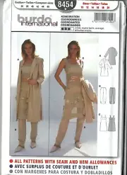 Burda 8454 - Sewing Pattern - Misses Pants, Dress, Jacket/Coat