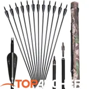 Archery Hunting 30" Carbon Arrow SP500 & Quiver for Recurve Bow / Compound Bow
