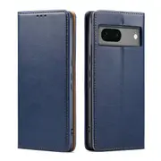 For Google Pixel 8a Case Leather Flip Wallet Folio Cover Blue