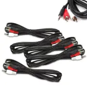 5X 5FT 3.5MM AUX AUXILIARY RCA MALE PLUG AUDIO STEREO JACK CONNECTOR CABLE CORD