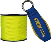 STEIN Throw Line Kit with, 2.0mm 50mtr (160ft) Neon Yellow Throwline & 280g (10oz) Throw Weight. Arborist, Tree, Outdoor, Climbing