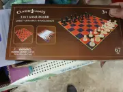 Classic Games 3-in-1 Game Boards, Chess, Checkers, Backgammon 67-pc NEW