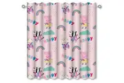 Peppa Pig Storm Pencil Pleat Curtains (Pack of 2) (Pink) (137cm x 168cm)